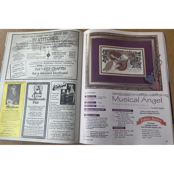 The Cross Stitcher Angel of Love Design Works February 1997  Magazine - Picture 9 of 9